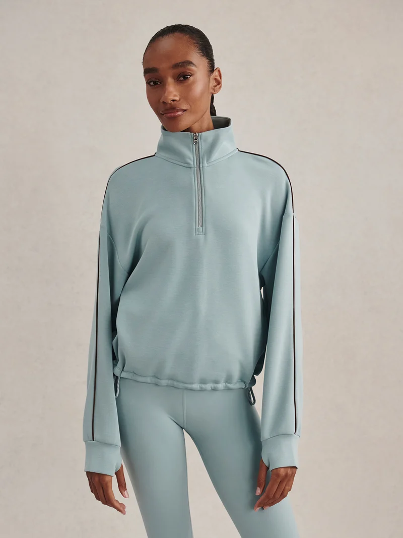 Sian Piped Half Zip Sweat