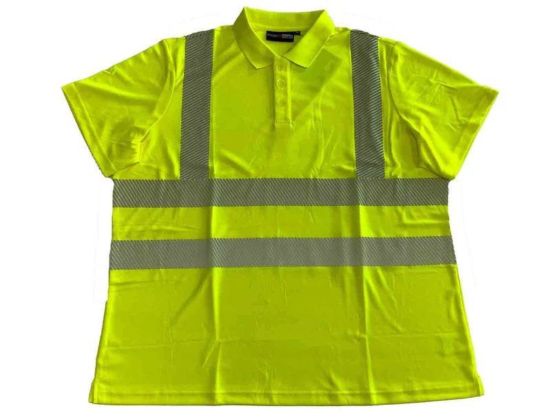 BigTiger Warn-Polo-Shirt Herren Übergröße 3XL-10XL, Orange, Gelb