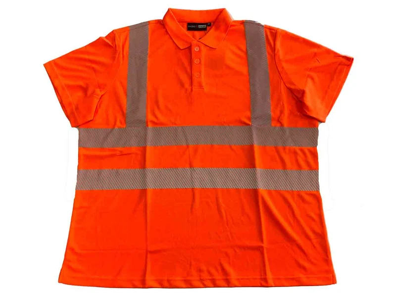 BigTiger Warn-Polo-Shirt Herren Übergröße 3XL-10XL, Orange, Gelb