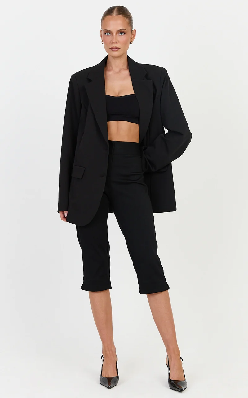 Lorcan Blazer - Oversized Boyfriend Fit Blazer in Black