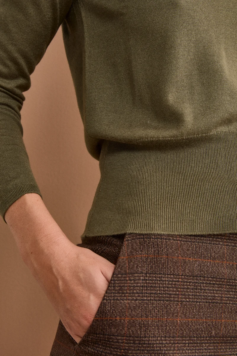 Polo Boxy Manica Lunga in Seta e Cashmere - MUSCHIO