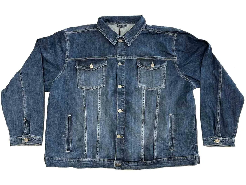 BigTiger Jeans-Jacke Herren Übergröße Komfort & Stil