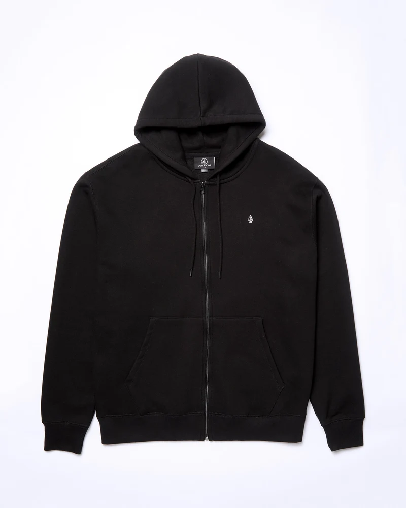 Single Stone Full Zip Kapuzenpullover - BLACK