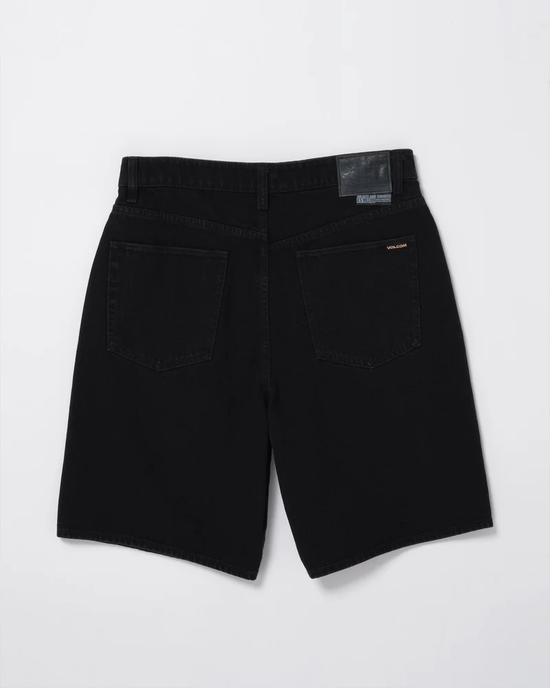 Billow Denim Shorts - BLACK