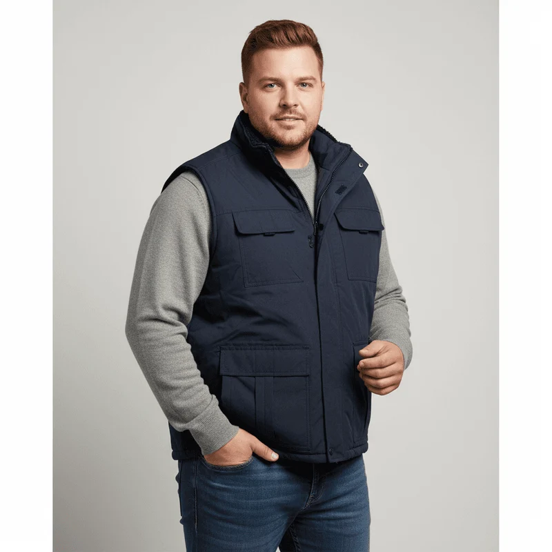 Terrax Winterweste Herren Übergröße 3XL Marine