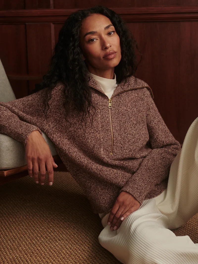Sherida Half Zip Knit Sweater