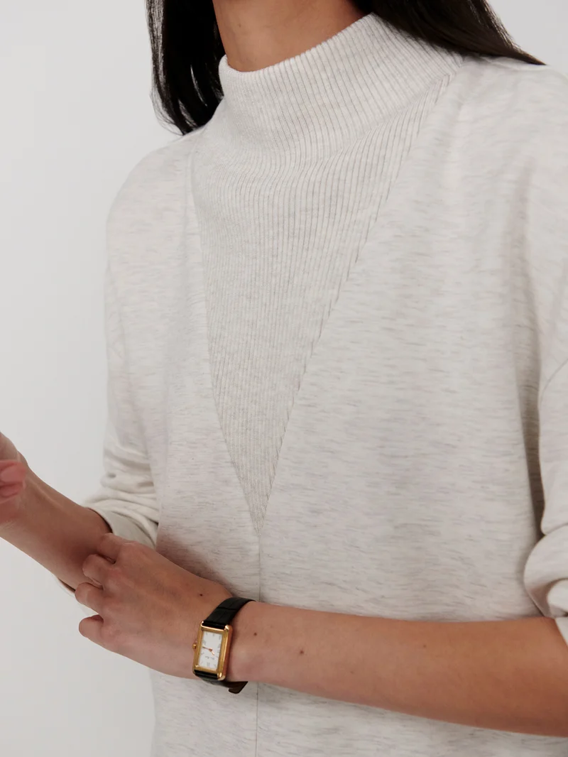 Novi Longline Mock Neck Sweater