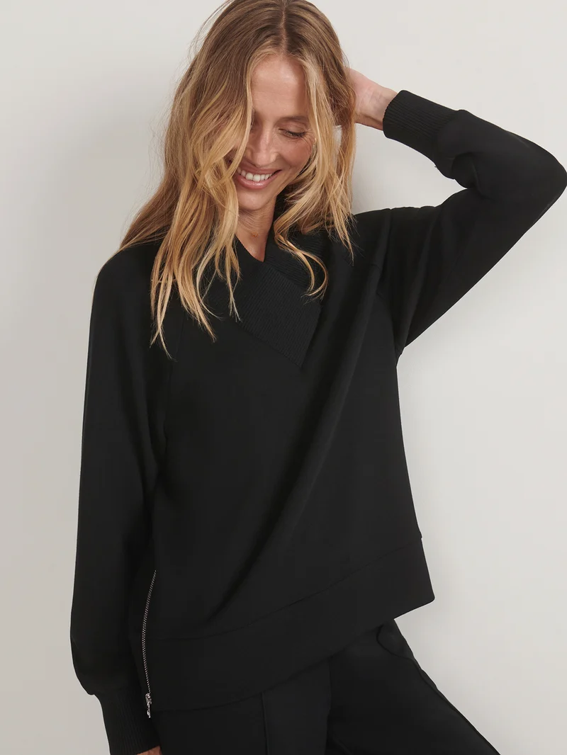 Macie Zip Hem Sweater
