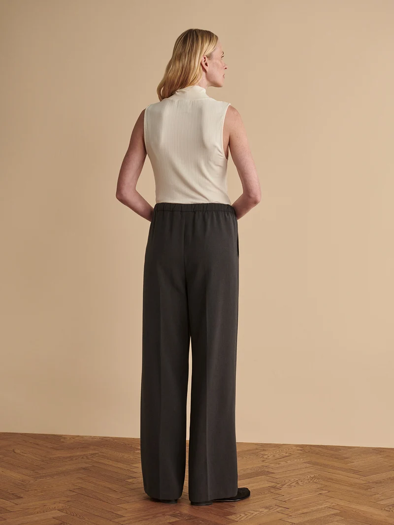 Soft Brushed Woven Wide Leg Pant