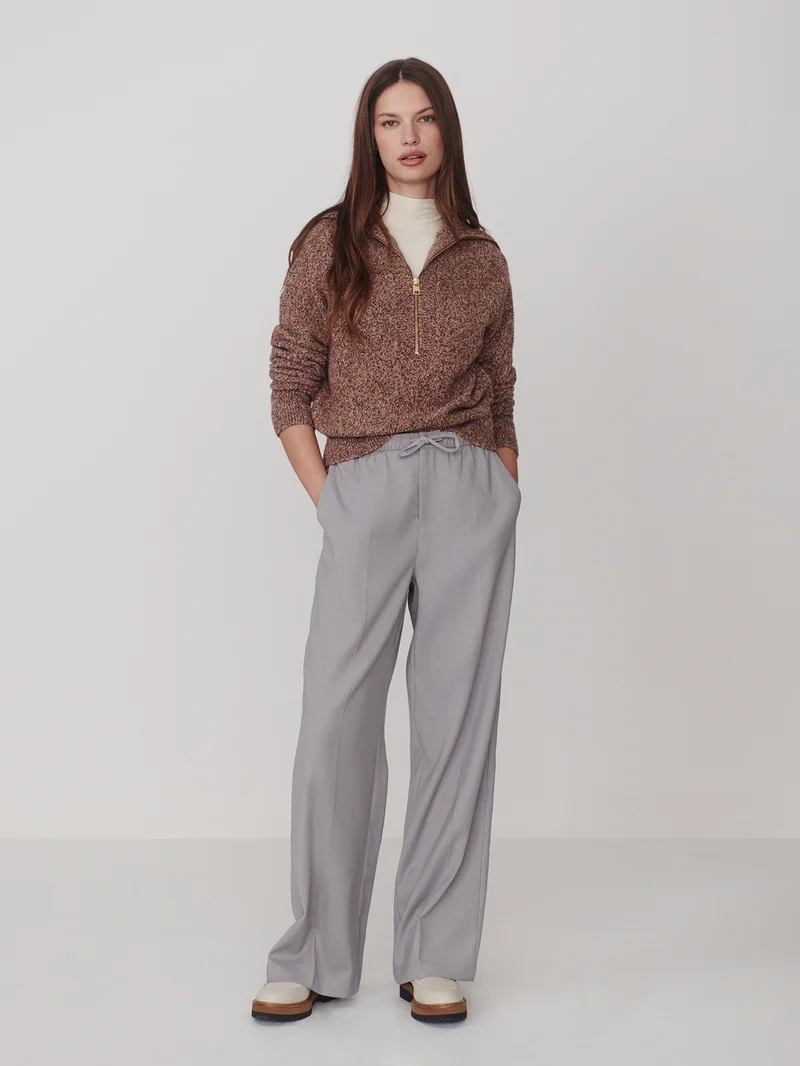 Soft Brushed Woven Wide Leg Pant