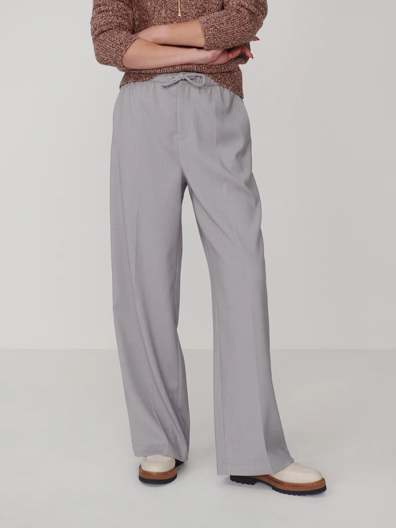Soft Brushed Woven Wide Leg Pant