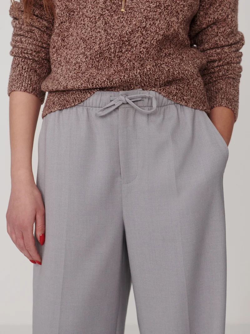 Soft Brushed Woven Wide Leg Pant