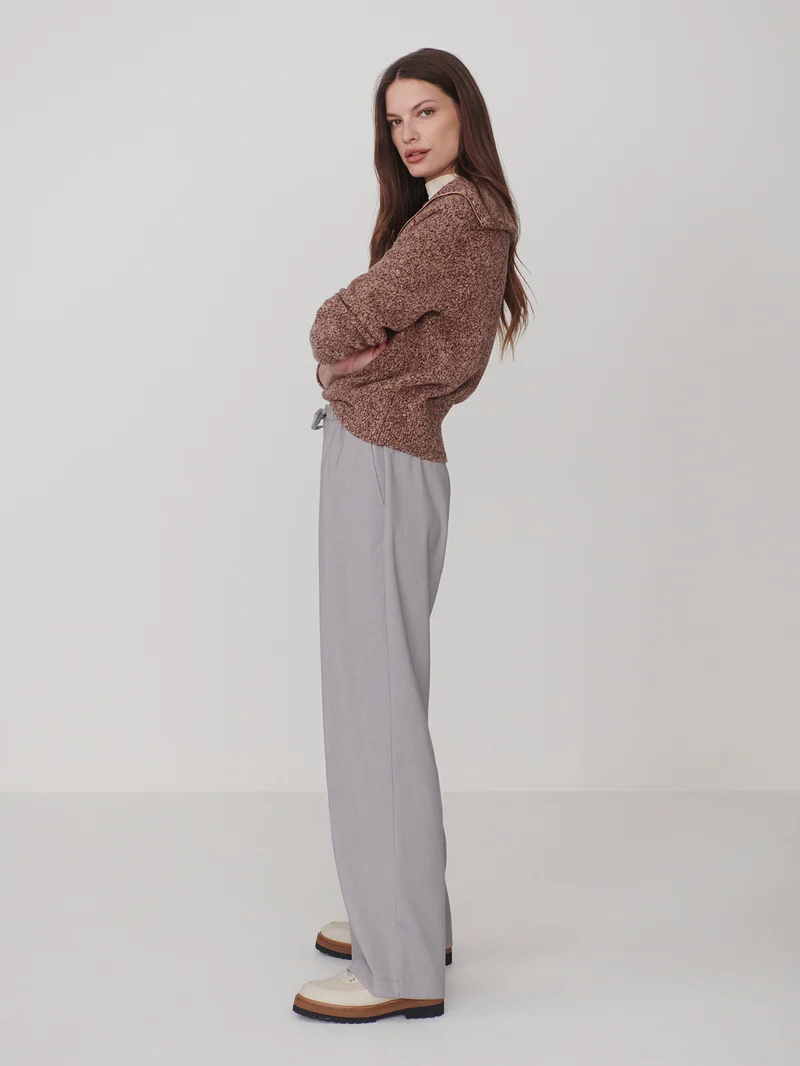 Soft Brushed Woven Wide Leg Pant