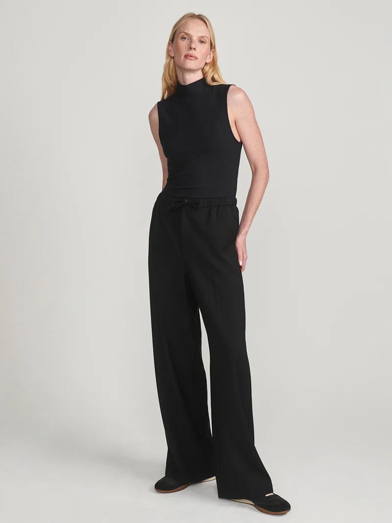 Soft Brushed Woven Wide Leg Pant