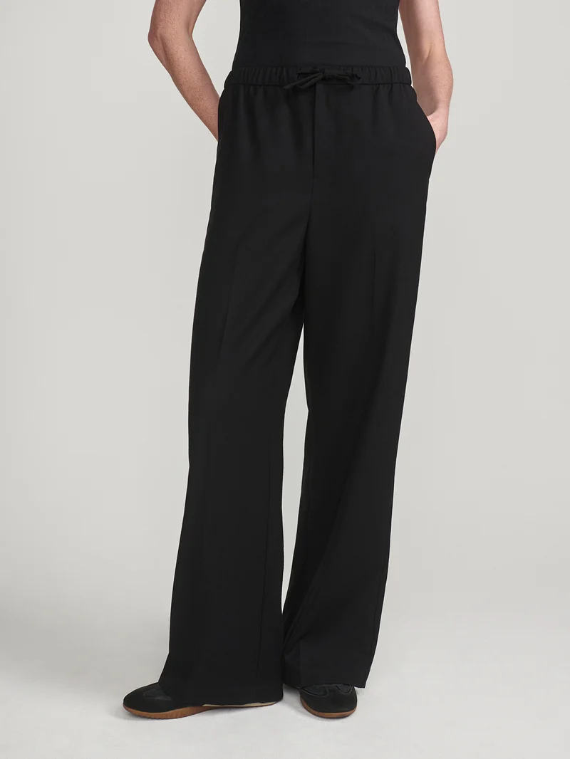 Soft Brushed Woven Wide Leg Pant