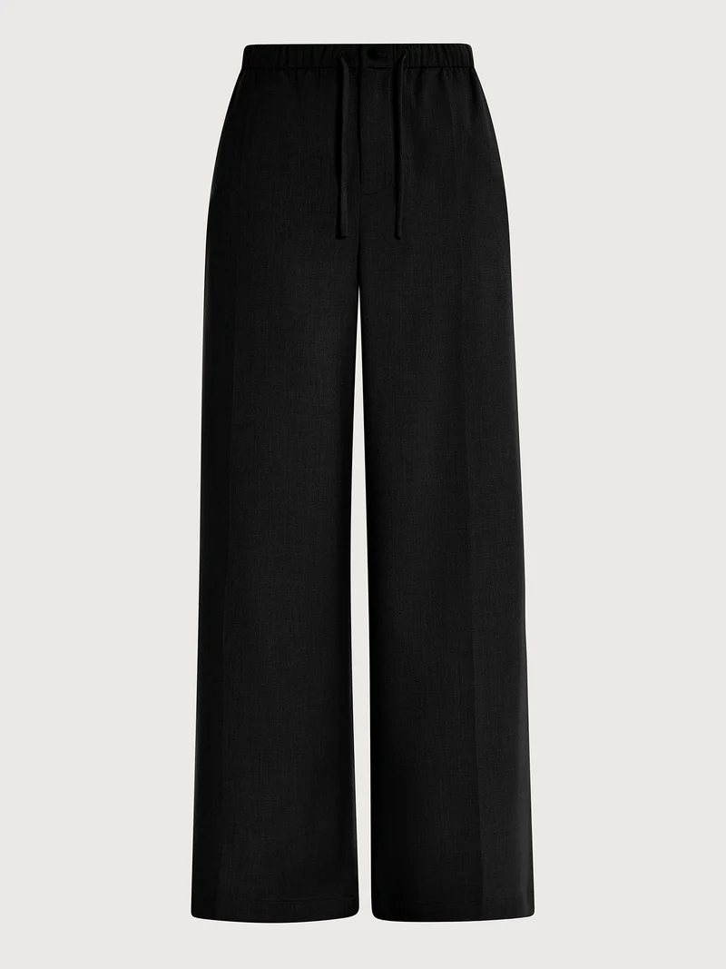Soft Brushed Woven Wide Leg Pant