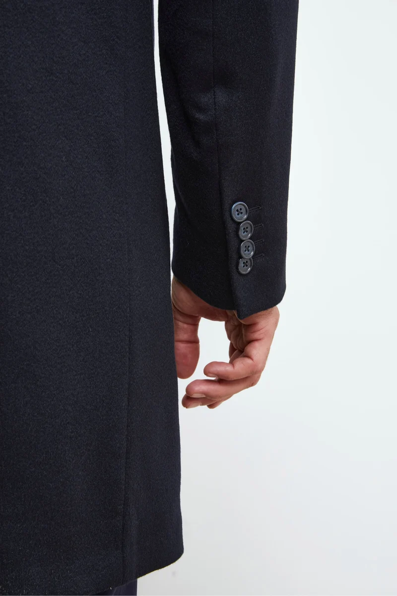 Cappotto Foderato in Cashmere - BLU