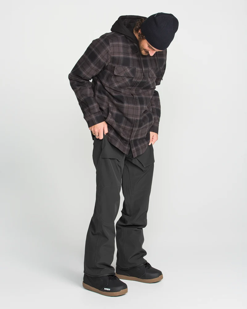 Enson Insulated Riding Flannel Jacke - Black