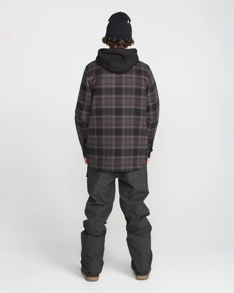 Enson Insulated Riding Flannel Jacke - Black