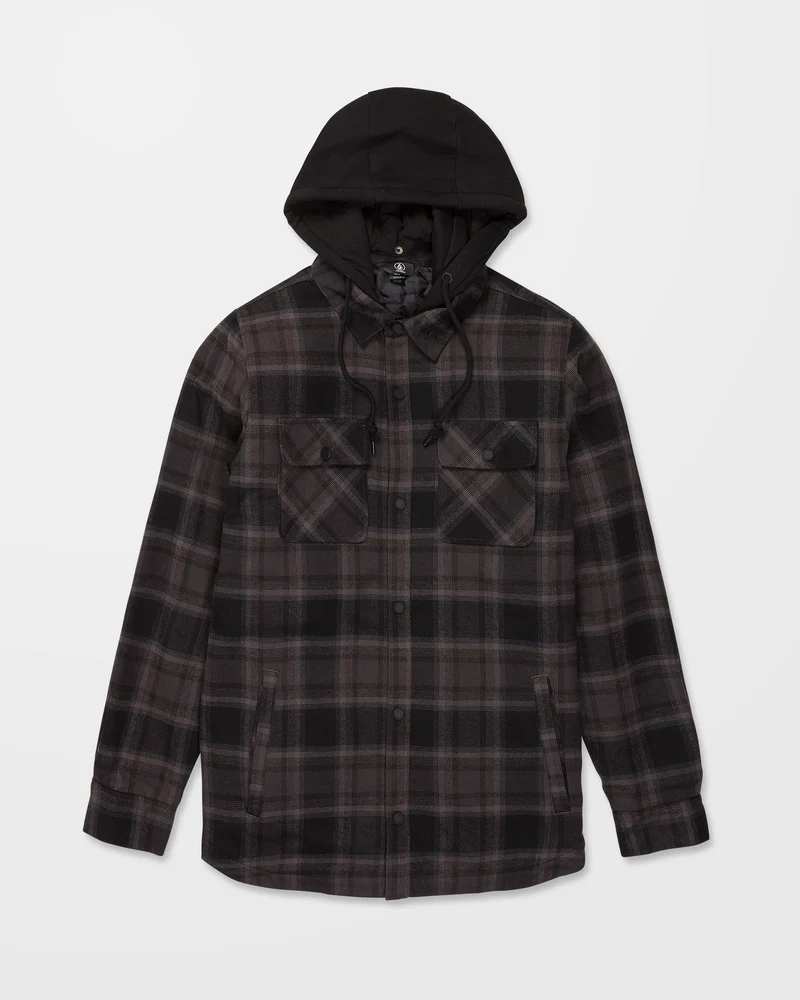 Enson Insulated Riding Flannel Jacke - Black