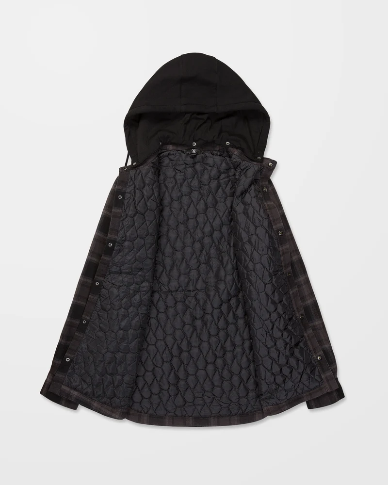 Enson Insulated Riding Flannel Jacke - Black