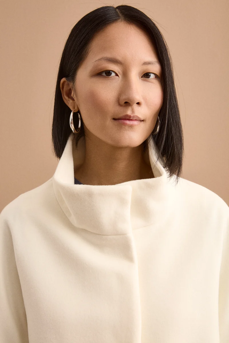 Cappotto Corto in Lana e Cashmere - BIANCO