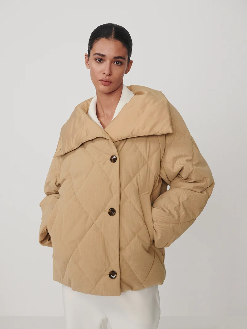 Evren Short Quilted Coat