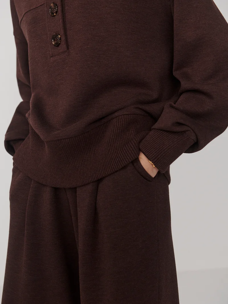 Bronya Button Placket Sweat
