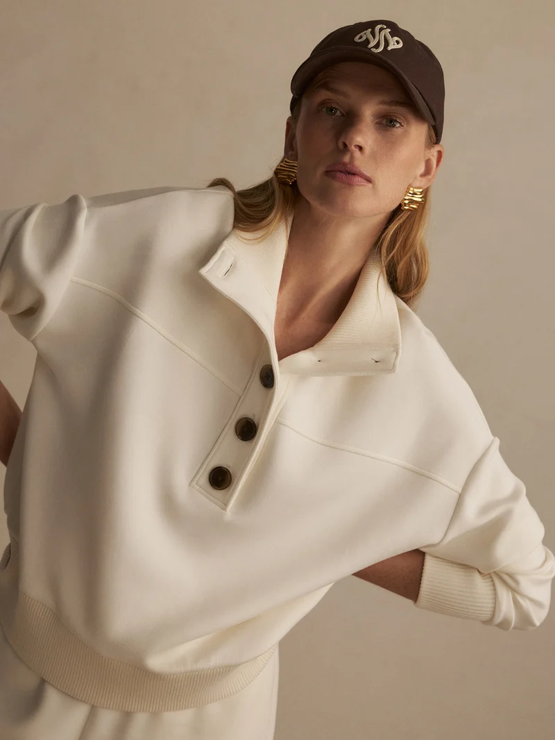 Bronya Button Placket Sweat