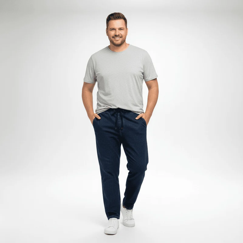 Jeans-Jogging Hose, Freizeithose, Schlupf-Hose in Übergröße