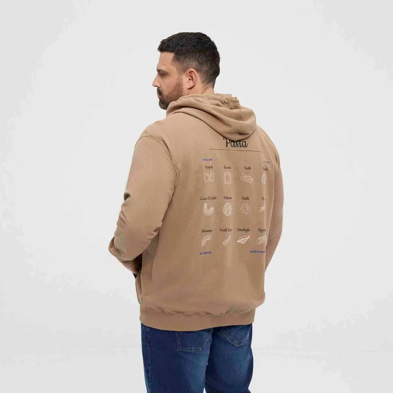 Allsize Kapuzen-Sweatjacke Übergröße Herren Braun