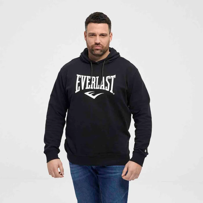 Allsize Everlast Hoodie Herren Übergröße 4XL - 7XL, schwarz Original Lizenz