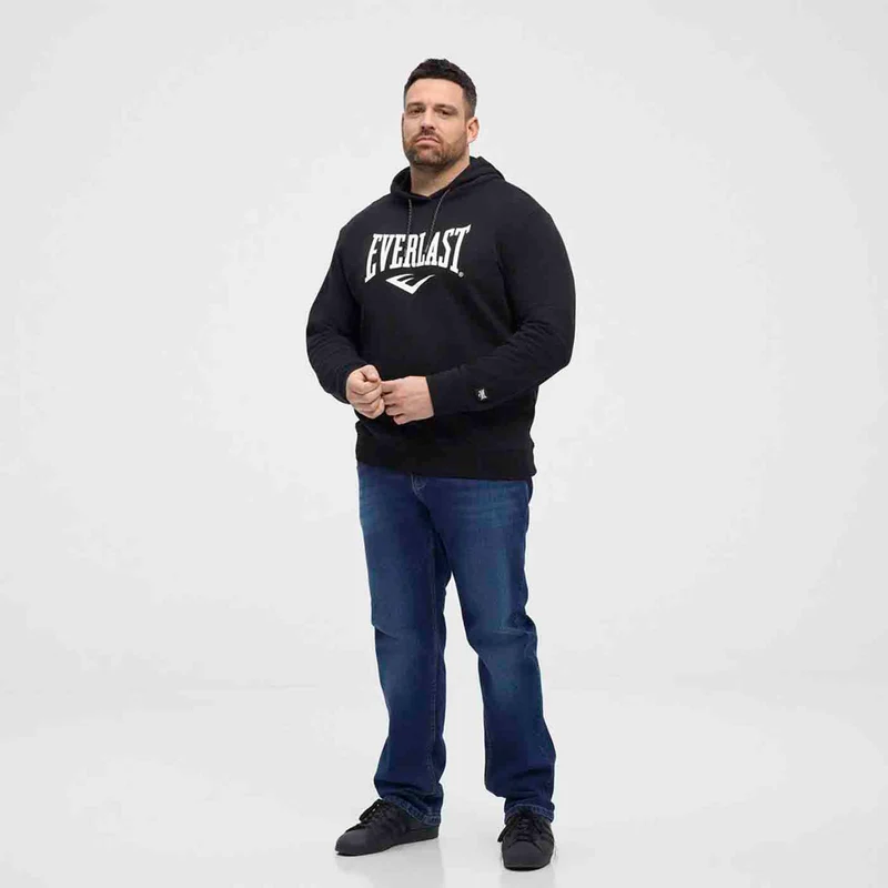 Allsize Everlast Hoodie Herren Übergröße 4XL - 7XL, schwarz Original Lizenz