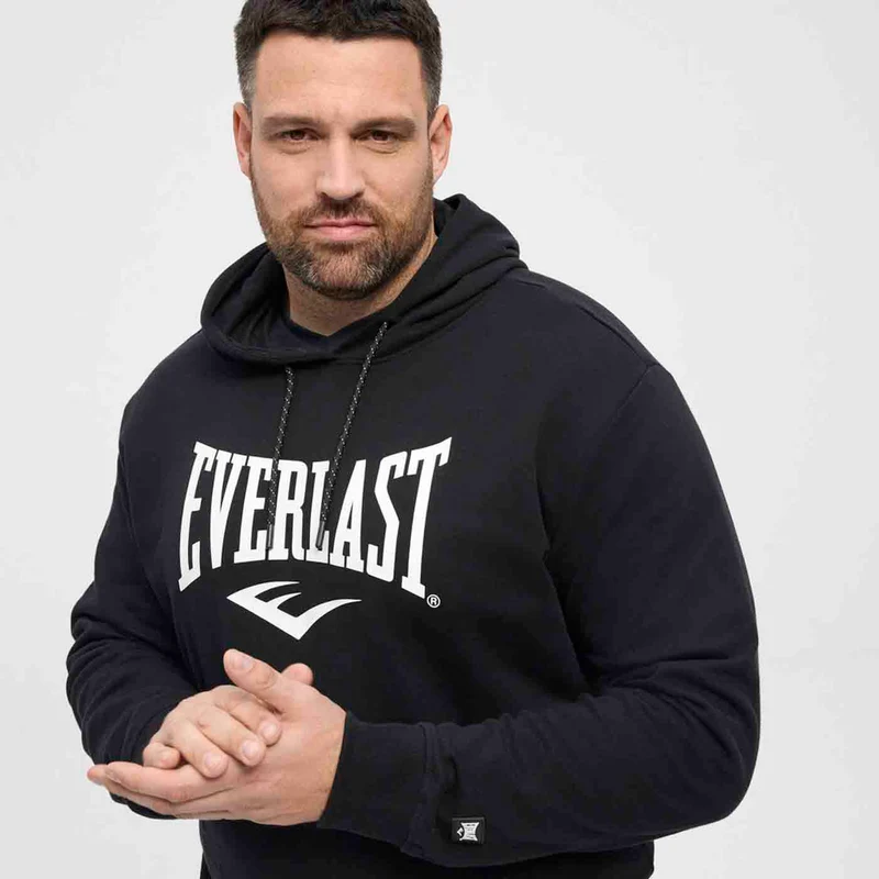 Allsize Everlast Hoodie Herren Übergröße 4XL - 7XL, schwarz Original Lizenz