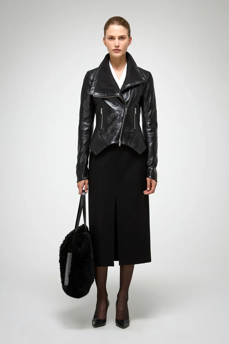 Sigrid - Schwarze Lederjacke