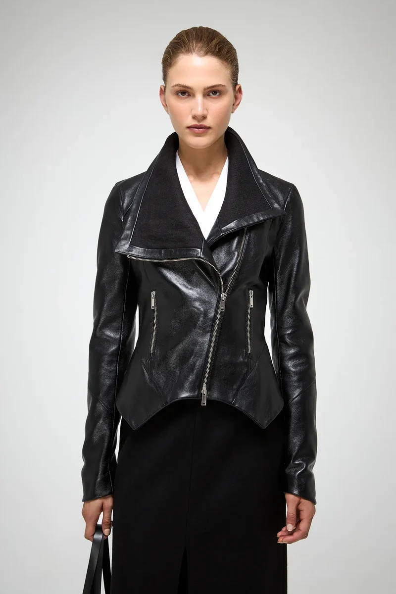 Sigrid - Schwarze Lederjacke