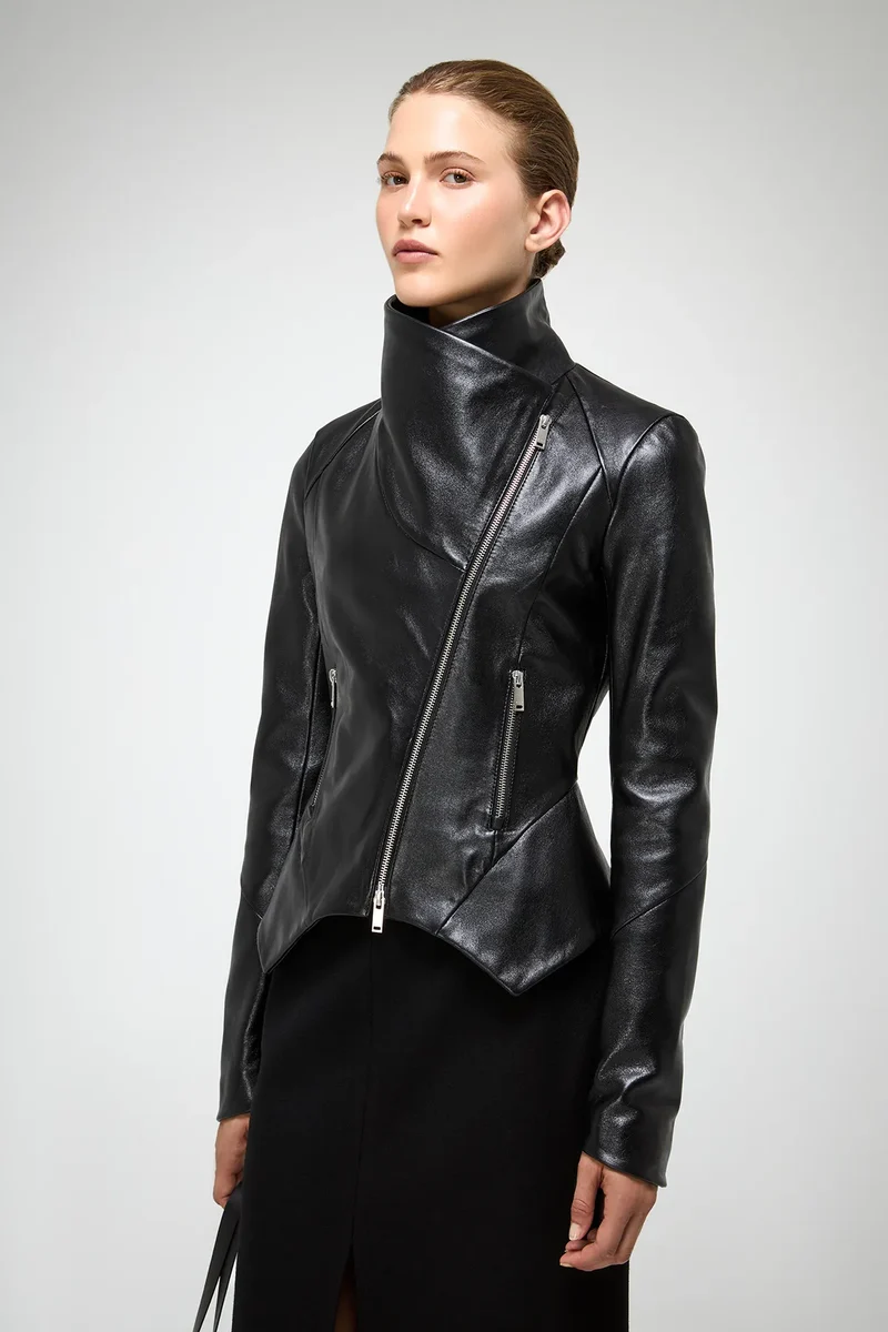 Sigrid - Schwarze Lederjacke