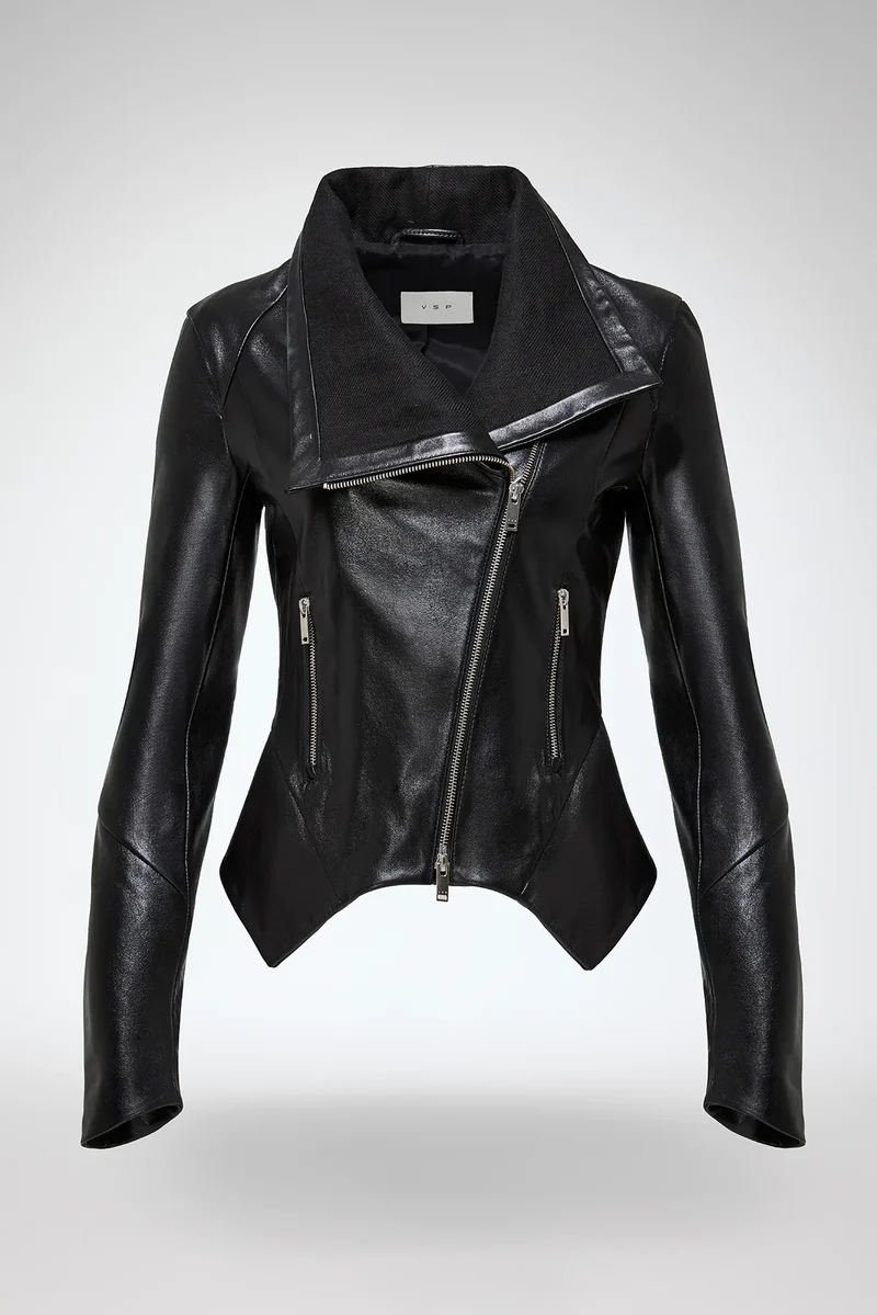 Sigrid - Schwarze Lederjacke