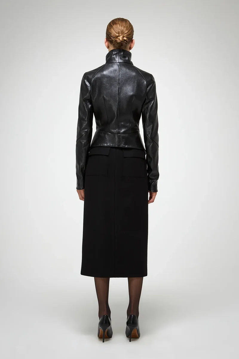 Sigrid - Schwarze Lederjacke