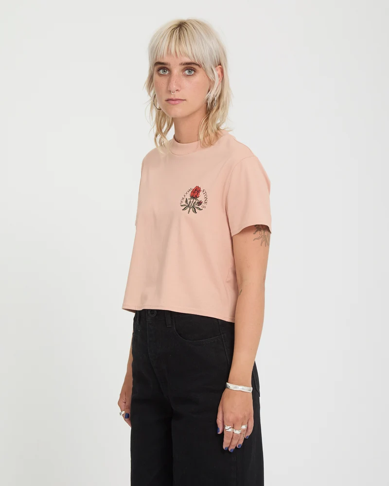 Dial Crop T-Shirt - Misty Rose