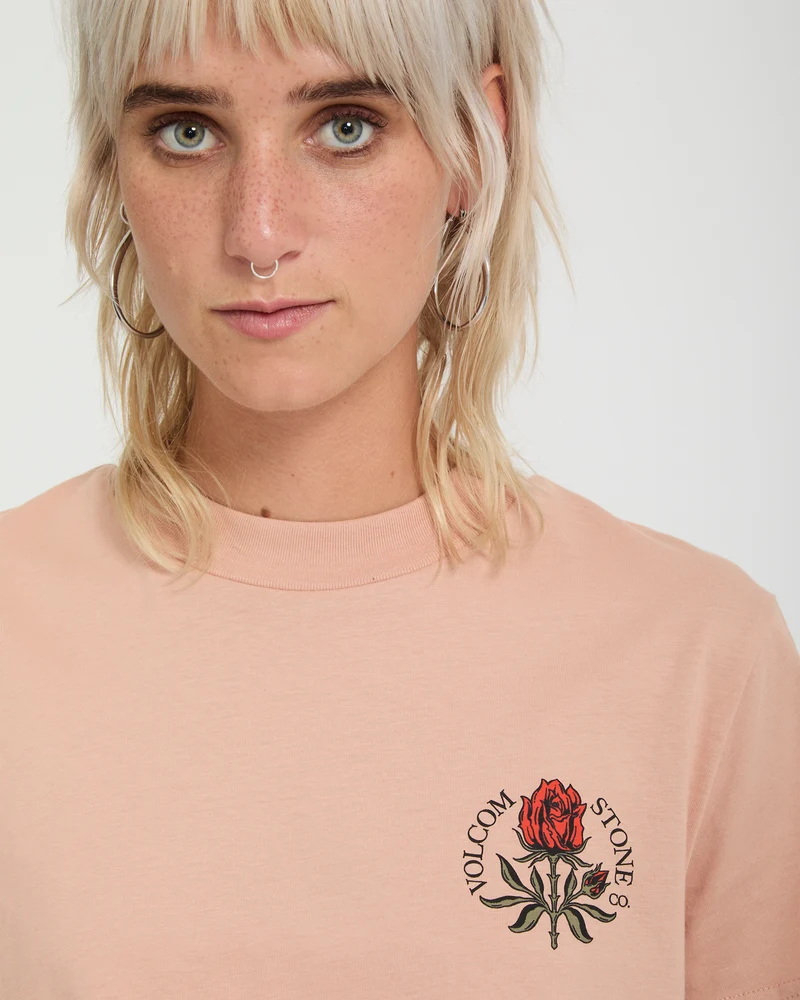 Dial Crop T-Shirt - Misty Rose