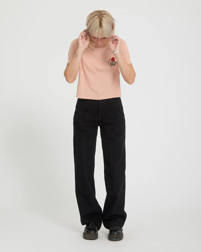 Dial Crop T-Shirt - Misty Rose