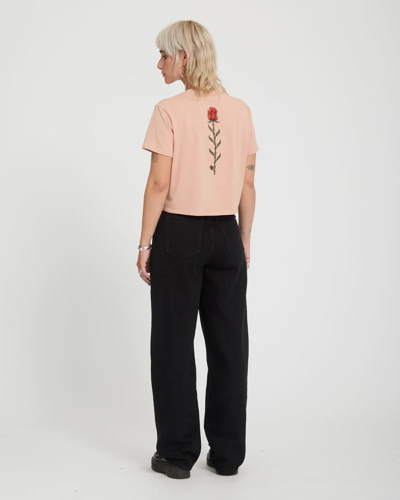 Dial Crop T-Shirt - Misty Rose