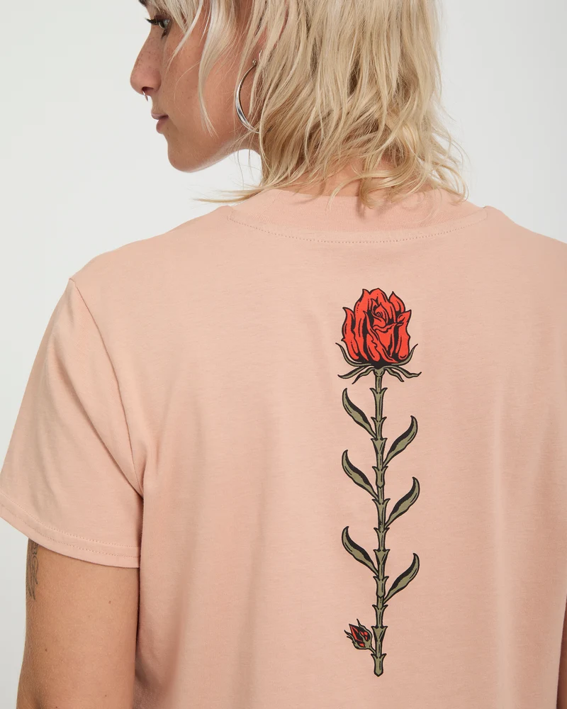 Dial Crop T-Shirt - Misty Rose