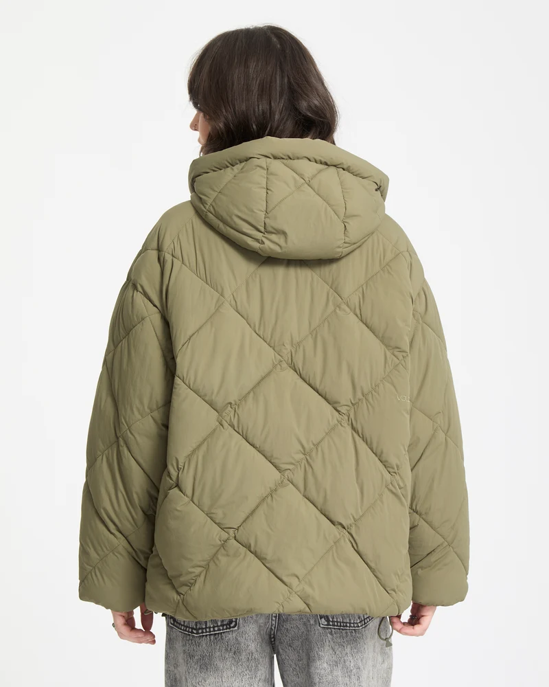 Out Of Boxy Puffer Jacke - Wintermoss
