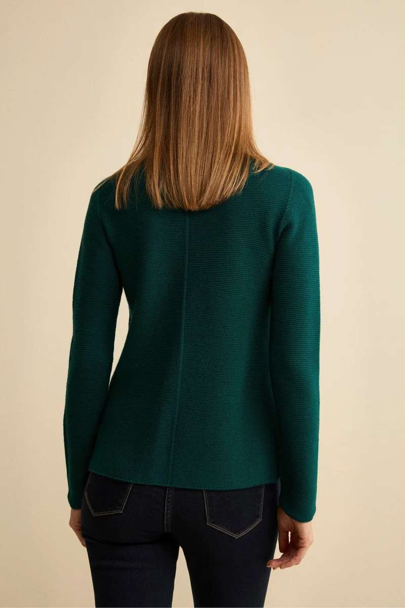 Maglia Barchetta in Lana Merino - VERDE