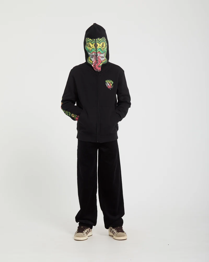 Snaky Zip Hoodie - Black - (KINDER)