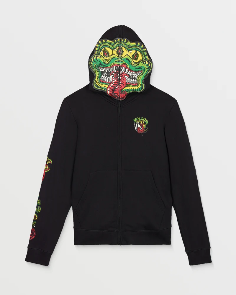 Snaky Zip Hoodie - Black - (KINDER)