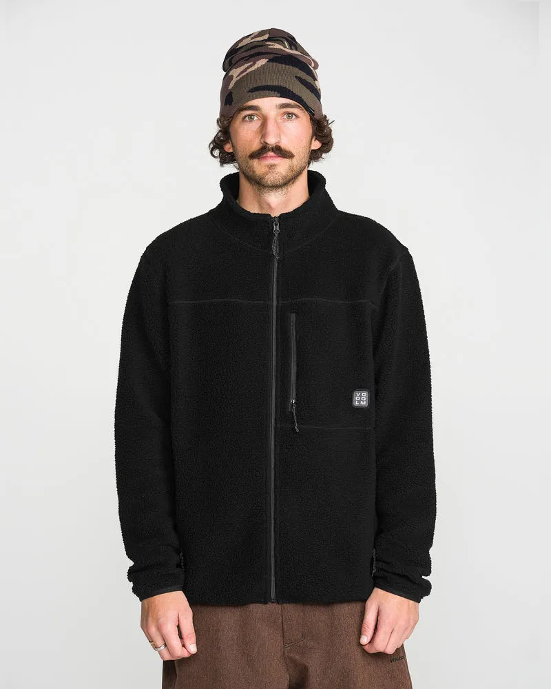 Nelson Sherpa Full Zip Jacke - Black