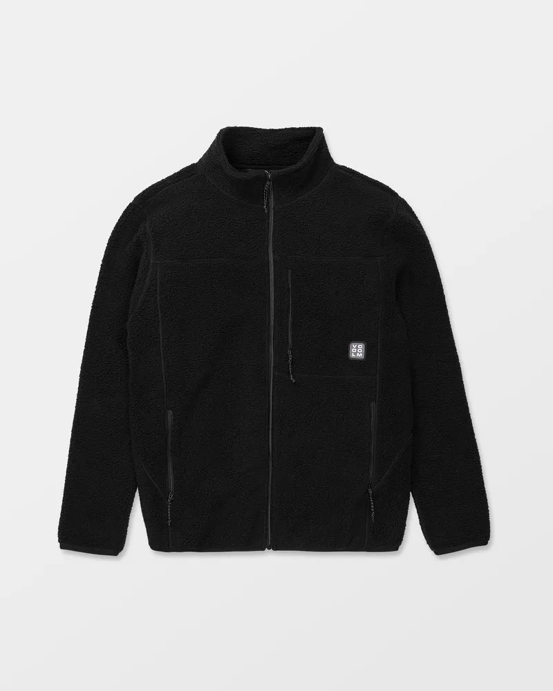 Nelson Sherpa Full Zip Jacke - Black